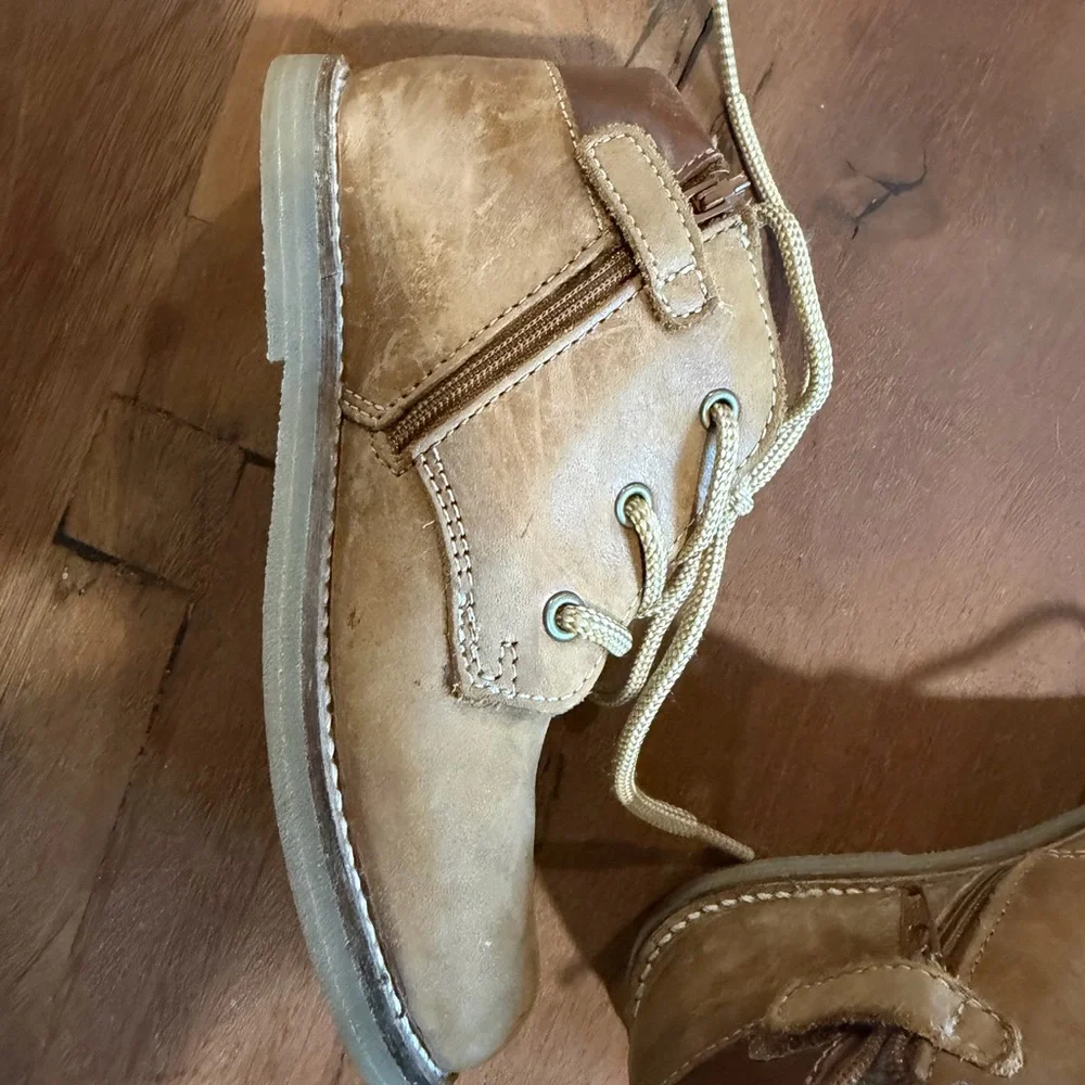 Jamie Kay Brown Leather Kids Shoes